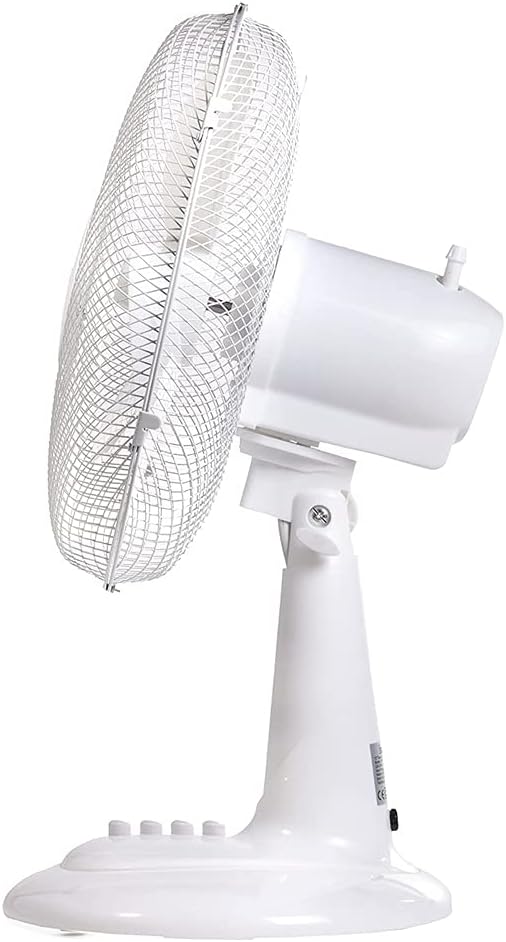 12" Desk Fan Portable Desk Fan 3 Speed Quiet Operation Oscillating Bedside Fan for Home Office White Fish Pattern Small Desktopfan