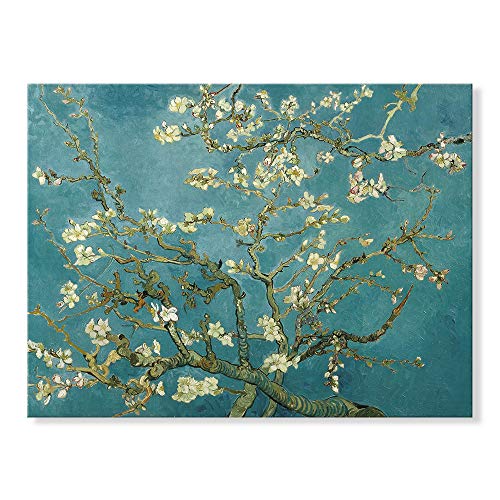 7 Fision Art ゴッホ［世界の名画コレクション］『アーモンドの木の枝』複製画 風景画 植物 印象派 インテリア 贈答 ギフト 玄関に飾る絵 リビングに飾る絵 60*40cm