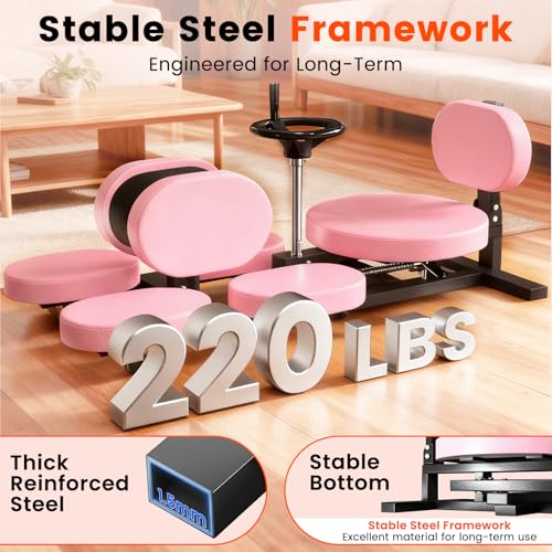 Image of Leg Stretcher, 220LBS Split Machine for Fexibility & Splits Training, 0-200 Adjustable Stretching Equipment for Home Gym, Heavy Duty Steel Frame Leg Stretching Training Machine