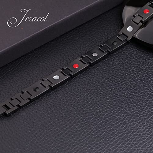 Jeracol, braccialetti magnetici da uomo in titanio...