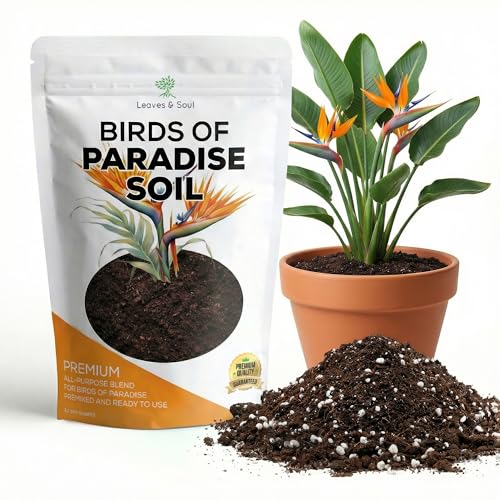 Professional Birds of Paradise Soil | Premium All Purpose Blend | Large 2.2 Quarts | Ready to Use for Indoor Plants | Peat Moss, Coco Coir, Perlite, Dolomite | Made in USA