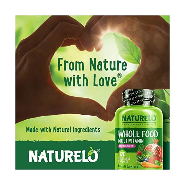 NATURELO-Whole-Food-Multivitamin-for-Women-50-Iron-Free-with-Vitamins-Minerals-Organic-Extracts-Supplement-for-Post-Menopausal-Women-Over-50-No-GMO-120-Vegan-Capsules NATURELO Whole Food Multivitamin for Women 50+ (Iron Free) with Vitamins, Minerals, & Organic Extracts - Supplement for Post Menopausal Women Over 50 - No GMO - 120 Vegan Capsules