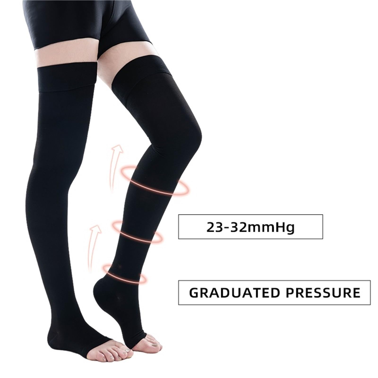 Calze a compressione elastiche for allattamento Legbeauty 23-32 mmHg, unisex, classe medica 2, calze a for dormire i piedi per Atletica Corsa