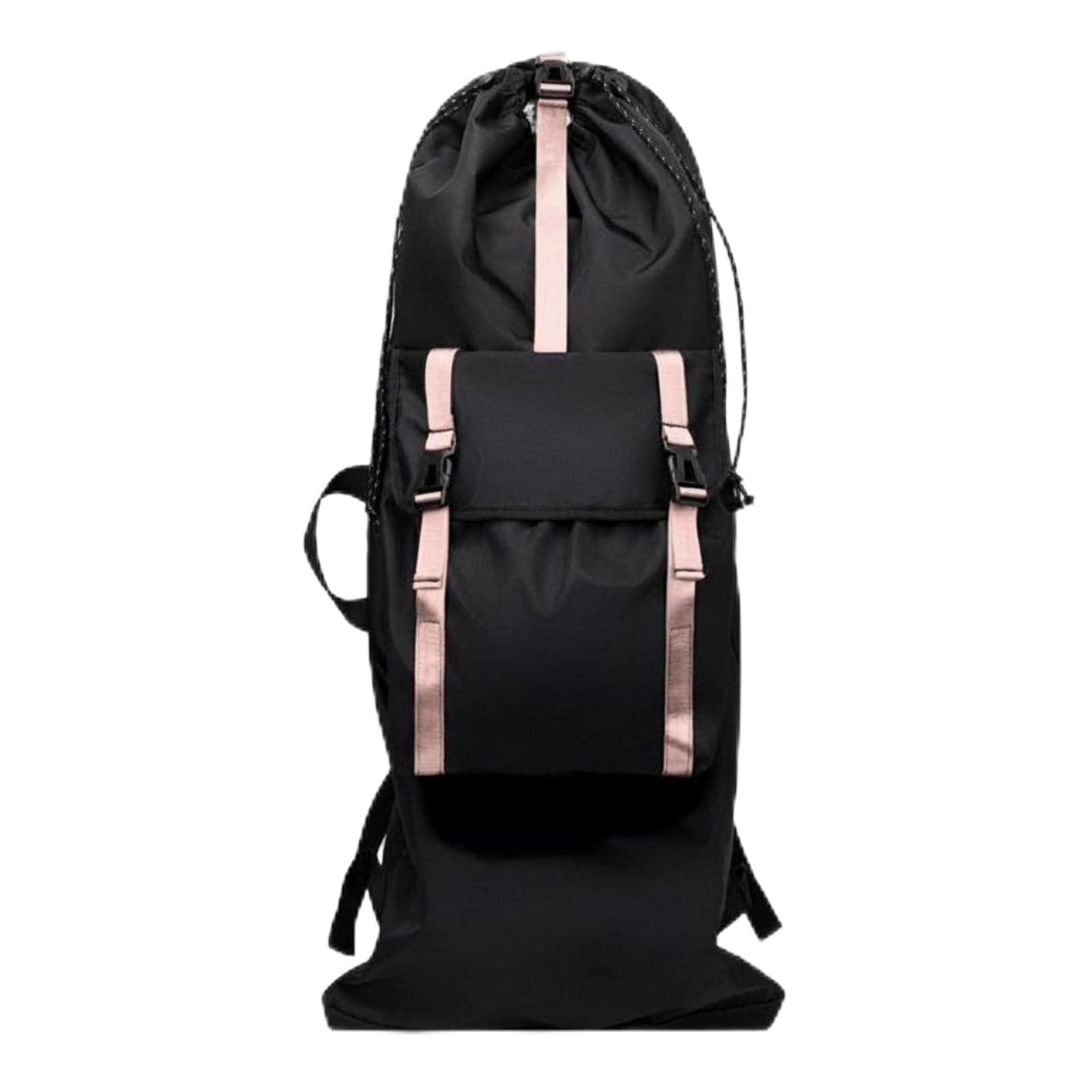 Housse de Transport Skateboard Sac Skate Longboard Sacoche Skate Grande Capacité en Tissu Oxford Anti-Usure avec Poche Extérieure Bretelles Ajustables, Rose, 90x39x3cm