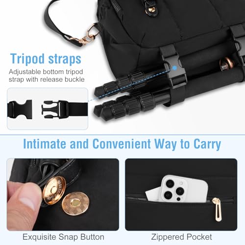 Bolso pequeño para cámara con protección y porta trípode miniatura 4