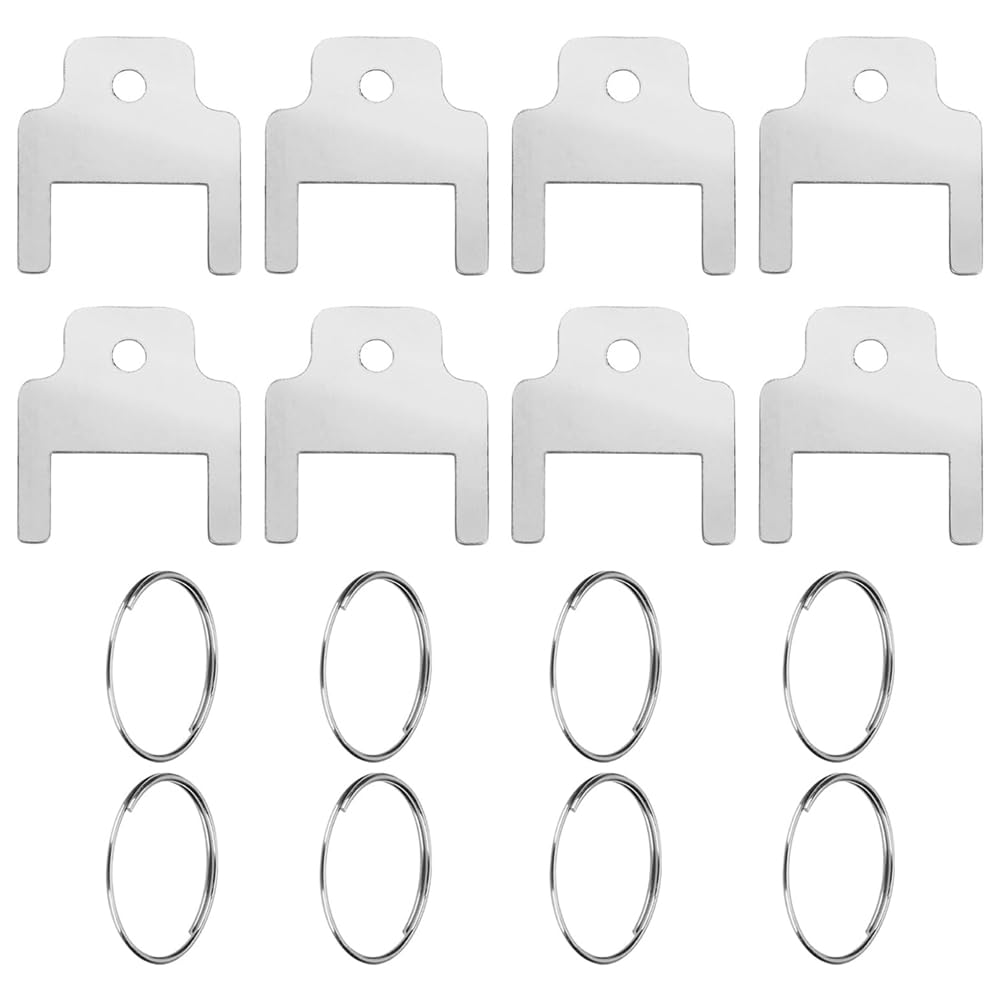 Vjsujehgy 8pcs 770301 Paper Towel Dispenser Keys,Toilet Paper Dispenser with 8 Key Rings Paper Towel Holder Key Tissue Box Key