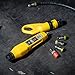 Klein Tools VDV002-820 Coax Push-On Connector VDV Kit, Includes The Tools Needed to Prepare, Connect and Test Coax Cables, Yellow