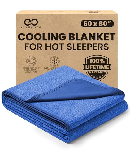 Everlasting Comfort Cooling Blanket for Hot Sleepers - Soft...