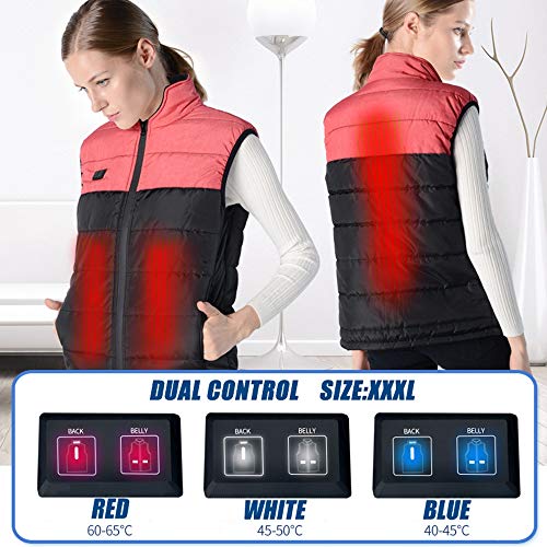 Huizz Chaleco térmico Recargable de Carga USB,S