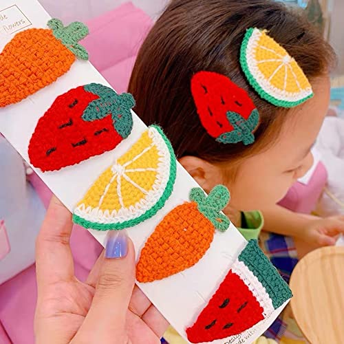 30 Pieces Cute Large Crochet Fruit Applique Patches Knitted Carrot Watermelon Strawberry Lemon Pineapple Avocado Motif For Diy Needlework Hair Accessories Scrapbook Clothes Embellishment(Multi) #TOP5