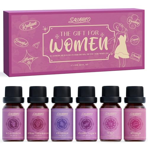 Salubrito HEALTH-HOUSEHOLD-WUGUNY-SUA246 Women Fragrance Oils Set, Gift For Ladies, Premium Floral Essential Oils Set For Diffuser, Candle, Soap Making, Lavender, Vanilla Sugar cover