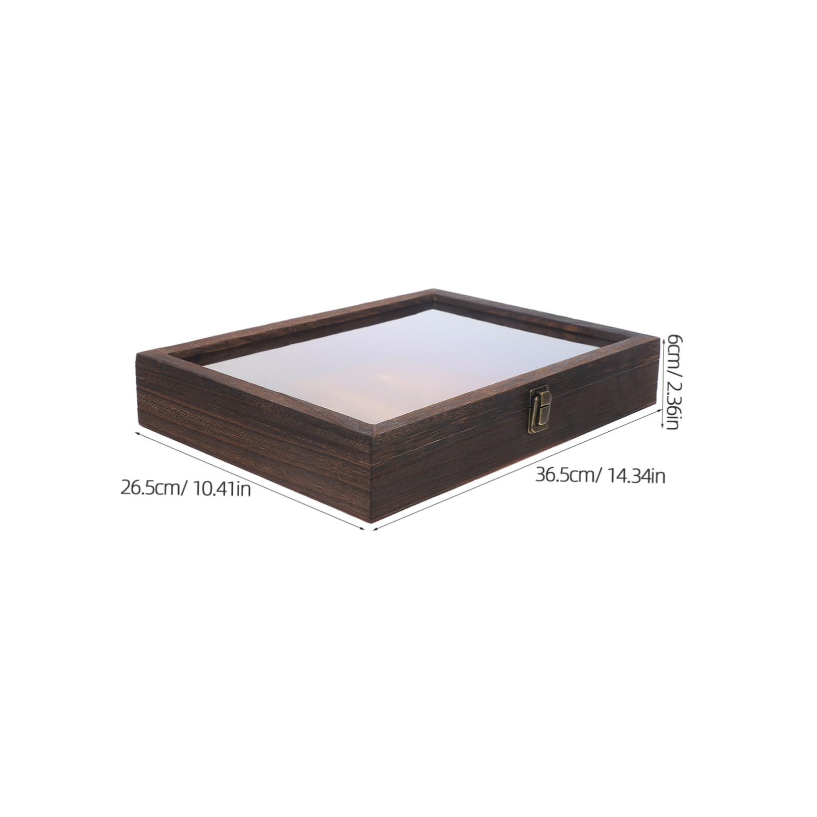 OUNONA Retro Style Specimen Display Case Acrylic Wood Insect Specimen Box for Home