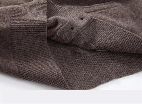 Jegsnoe Men Cashmere Sweater Vest Autumn Winter Casual V-Neck Button Sleeveless Cardigan Vest Sweater 5