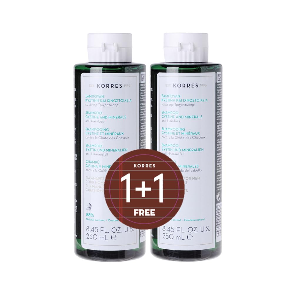 Korres Cystine & Minerals 250Ml Anti Hair Loss Shampoo Double Pack