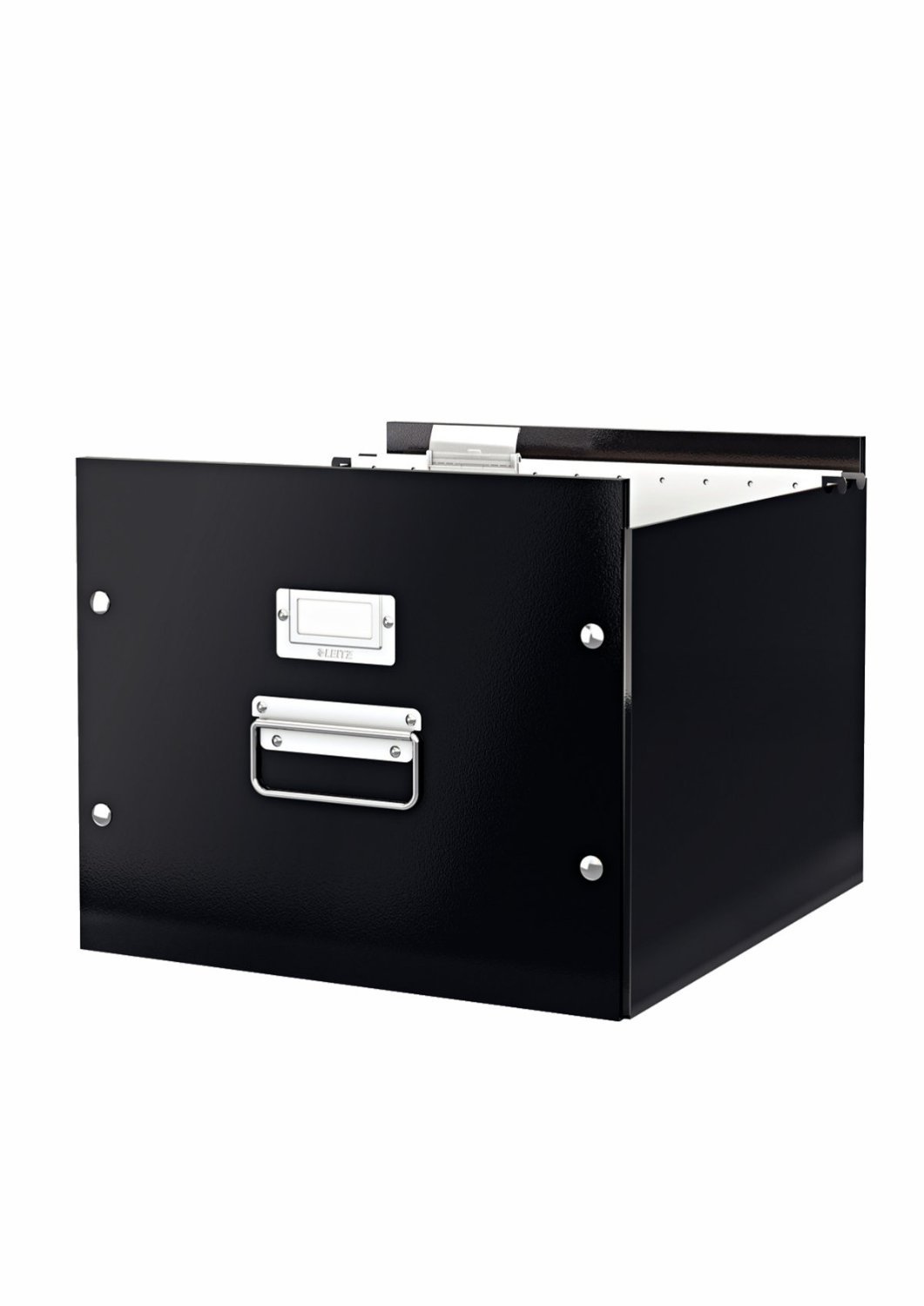 Leitz Snap'n'Store 60670095 - Caja de cartón Duro para Carpetas Colgantes, Color Negro