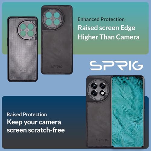Image of SPRIG Compatible with OnePlus 11 5G Premium PrimeMatte Back Cover Drop Tested Shock Proof Mobile Case for Men, Women, Boys and Girls with Camera Protection (Black)