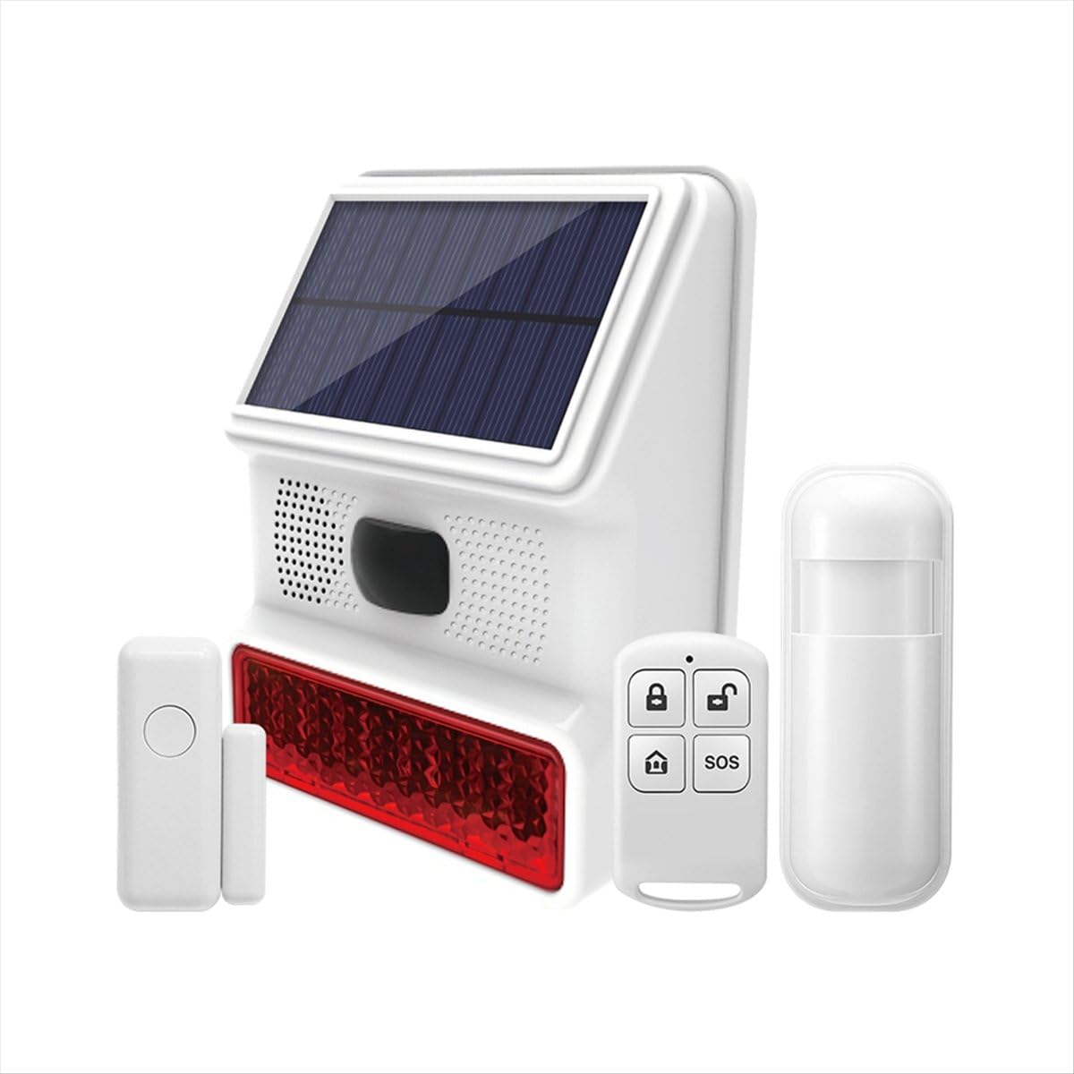 BPQiang Wireless Solar Strobe Alarm Light Sound Flash Outdoor Siren for 433MHz Wifi GSM System Home,Farm