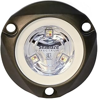 Lumitec 101436 SeaBlazeX Mini Spectrum LED Underwater Boat Light, Surface Mount, RGBW Full-Color Output
