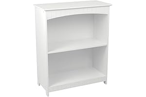 KidKraft Nantucket 2-Shelf White Bookcase with Reading Nook