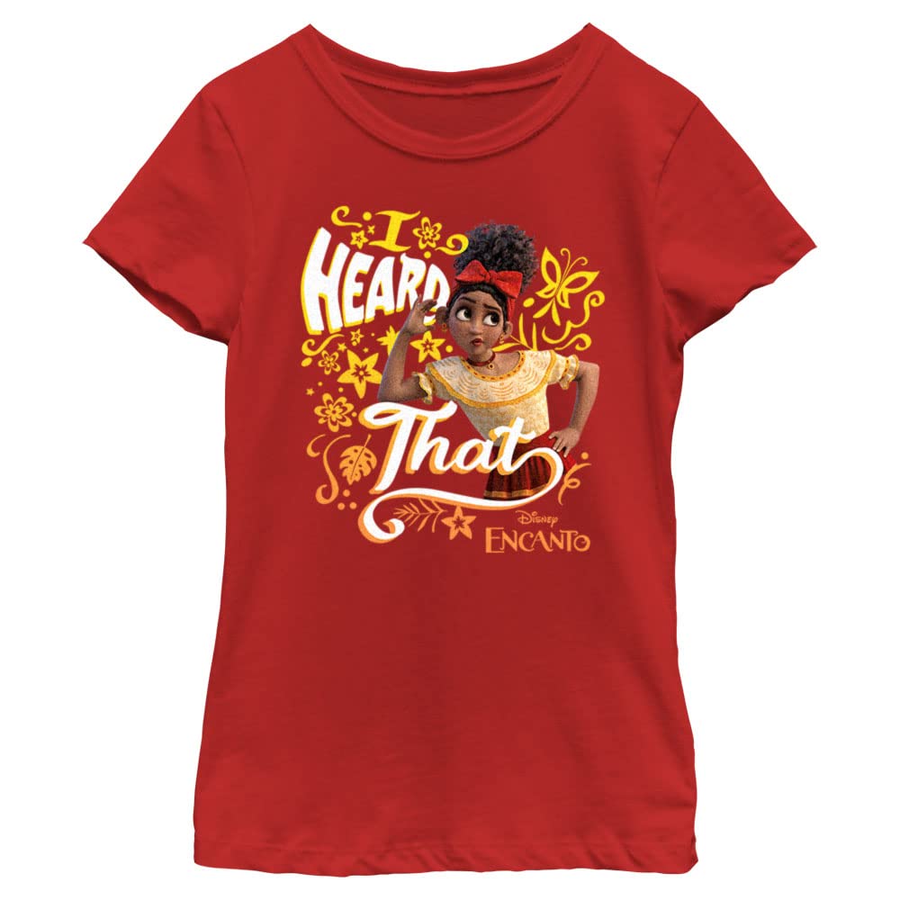 Disney Girls' Encanto Delores Heard Girls Short Sleeve Tee Shirt