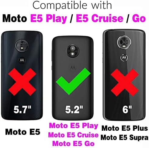 Miniatura 2 de Funda de teléfono para Motorola Moto E5 Play E 5 Cruise 5E Go con protector de pantalla de vidrio templado y accesorios para celda, delgada,