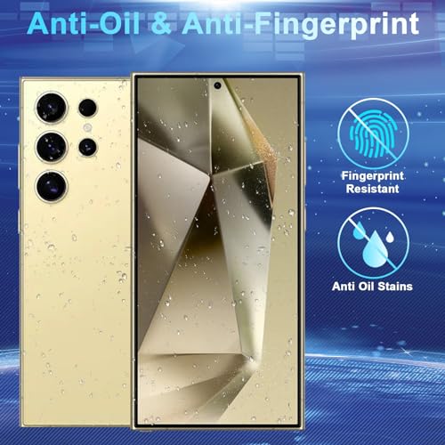 CWQZGUF [3+2 Pack Galaxy S24 Ultra Privacy Screen Protector - 3 Pack Privacy Film + 2 Pack Camera Lens Tempered Glass, High Clarity Bubble Free, Anti-Spy Protection for Samsung S24 Ultra 5G - Thumbnail 7