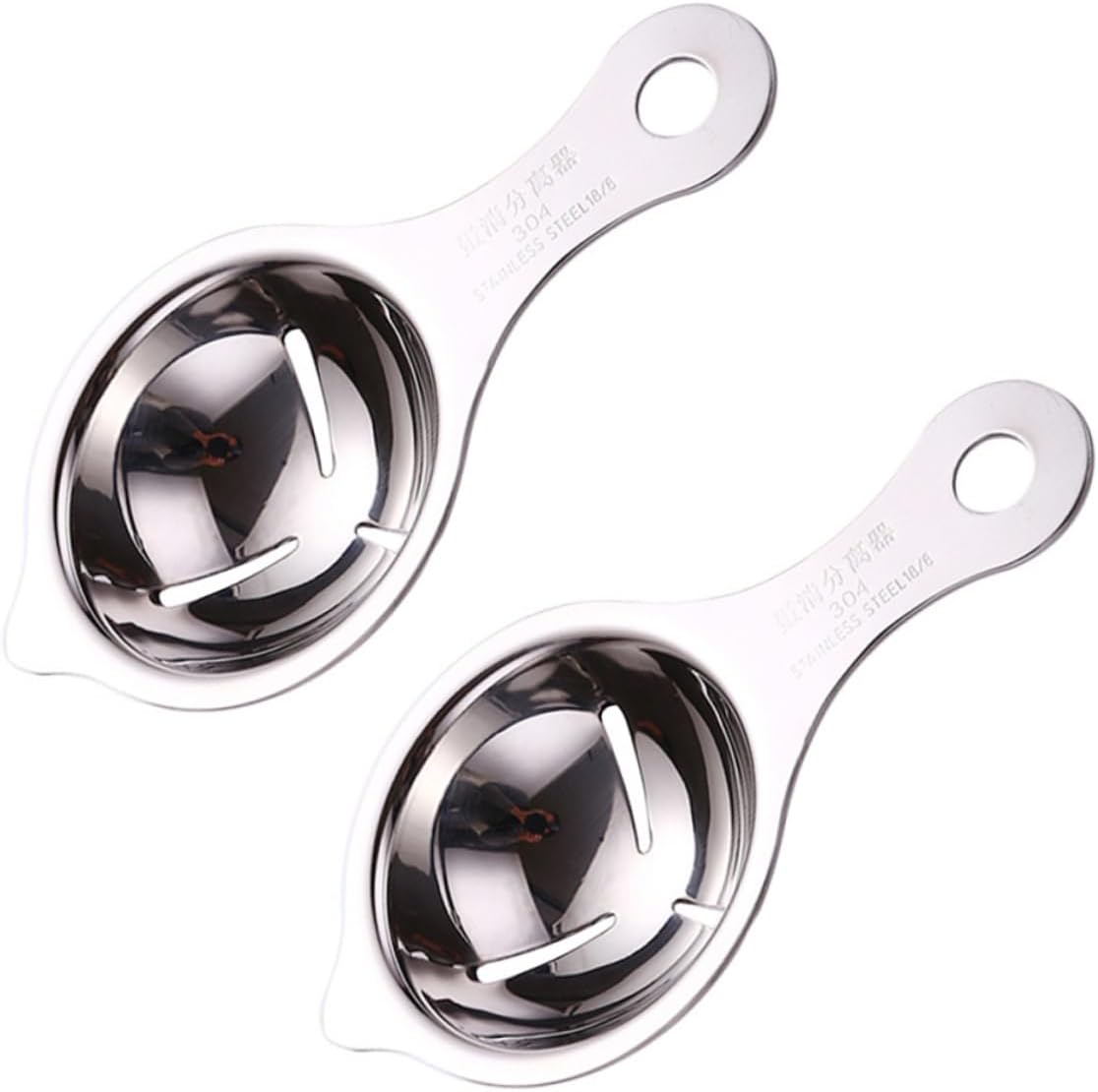 Zerodeko 4pcs Stainless Steel Egg Separator and Yolk Extractor for Cooking and Baking Non-stick Design for Easy Cleaning Kitchen Gadget for Egg Whites and Yolks