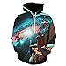 QTJY Felpa con Cappuccio Stampata in 3D da Uomo e da Donna da scaffale Primavera e Autunno, Giacca Pullover di Moda Harajuku Street KM