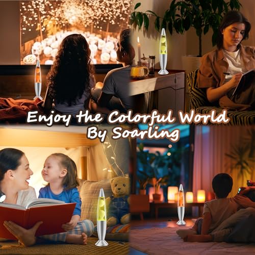 Image of 17 Colors LED Liquid Motion Lamps Multi Color Changing Table Retro Lamp for Kids Adults Bedroom Office Decor, 13.5 Inch Small Silver Relax Night Light Sensory Mood Nightlight with 8H Timing