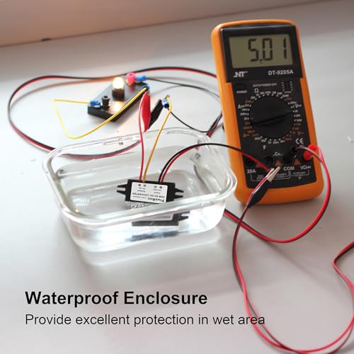 PlusRoc Waterproof DC 12V/24V to 5V 5A Step Down Converter, 25W USB-C Power Adapter for Raspberry Pi 5, Pi 4, Cellphone, and More (2-Pack)3