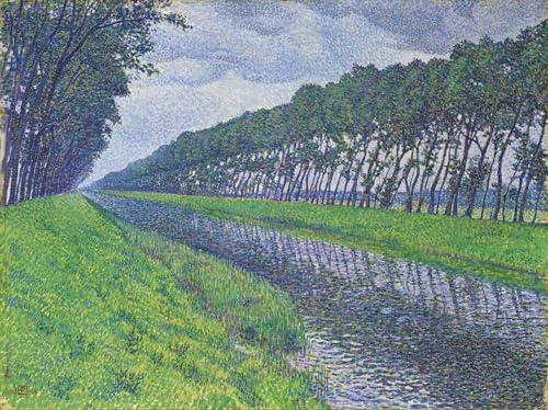 Pintura mural Canal en Flandes Théo Van Rysselberghe impresión lienzo premium