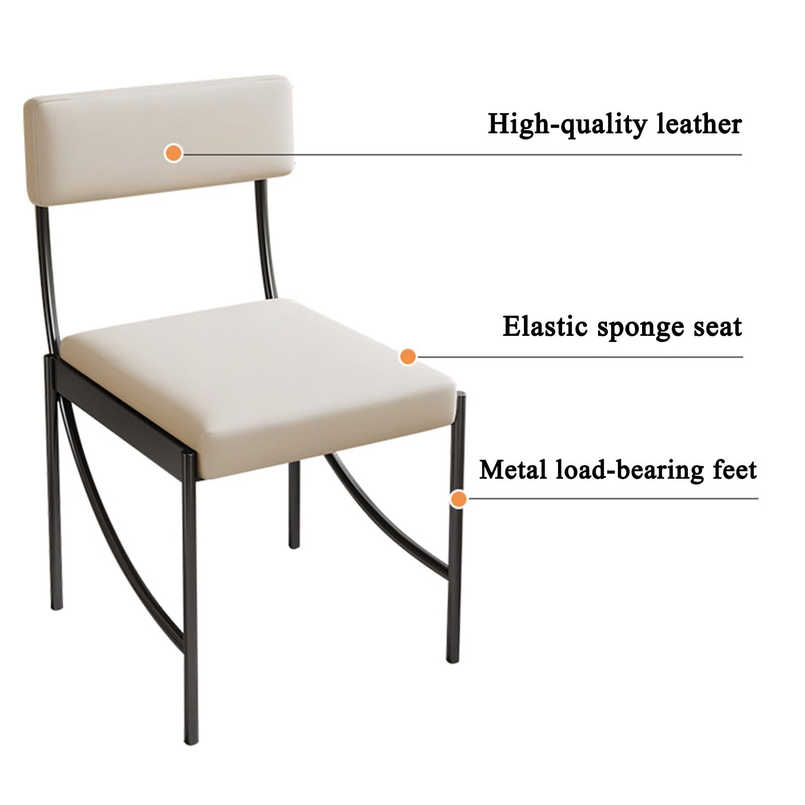 Set da pranzo/tavolo con 4 sedie per casa, ufficio, reception, soggiorno, club, bar, cucina e ristorante (80 cm/31,4 pollici)