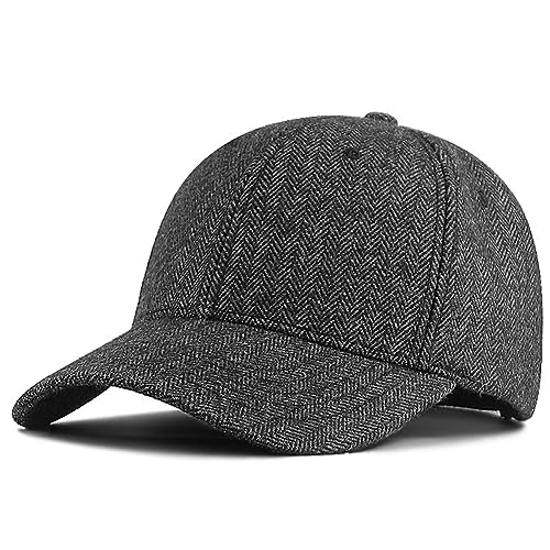 Casquette de baseball XXL homme en laine pour grande tête réglable en hiver