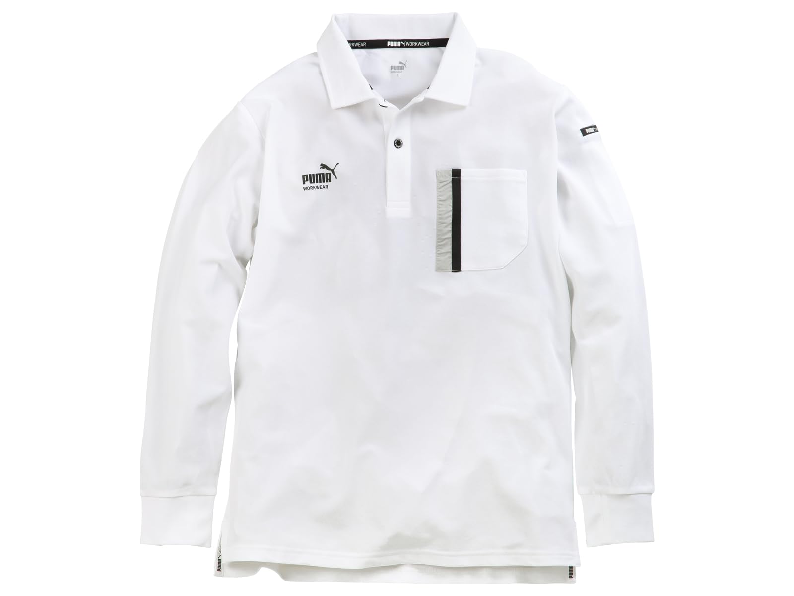 PUMA グレー 長袖ポロシャツ Mサイズ pu583214-02.jpg