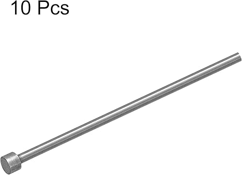 Miniatura 24 de uxcell 10 pines eyectores rectos, 0.039 in (0.04 pulgadas) de diámetro. SKD61 punzón de punta redonda de 3.937 in (4 pulgadas) de largo