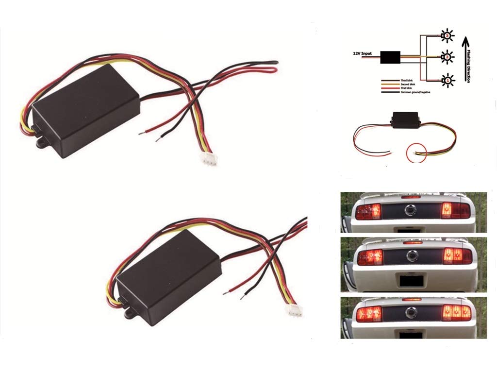 3-step 2-Pack Of 3-Step Sequential LED Tail Light Modules - Dynamic ...
