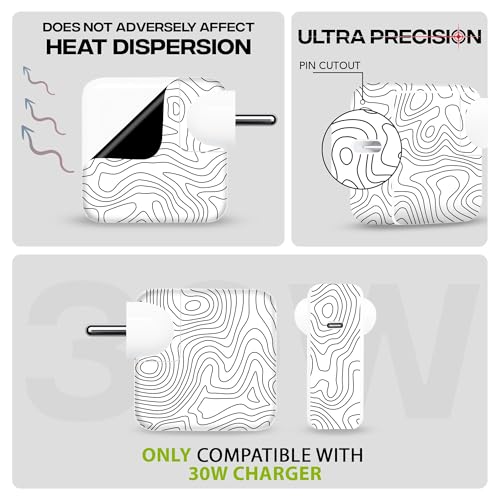 Image of Capes India Protective Adapter Skin Cover Compatible with MacBook Adapter 30W| Not a Case | Vinyl Skin Sticker (Tornado)