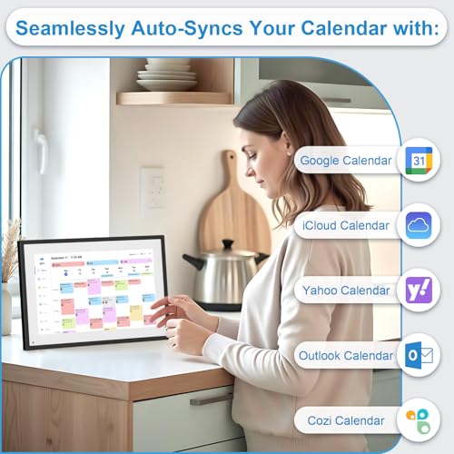 Image of 10.1 Inch Digital Calendar+Digital Picture Frame, 2026 Desk Calendar Smart WiFi Planner & Chore Chart, IPS HD Interactive Touchscreen Display Gifts for Women Men, Gifts for Mom Dad