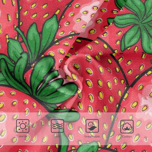 Wusikd Red Strawberry Girls' Underwear Cotton Funny Girls Briefs Soft Toddler Underwear 4T3