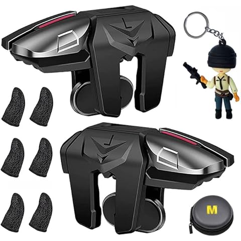 PUBG Mobile Triggers 13-in-1 Combo, 4 GamingTriggers, Handy-Spiele-Controller für PUBG/Fortnite/Call of Duty/Rules of Survival, Ziel & Fire Trigger für iPhone & Android-Handy (Junge) Cover