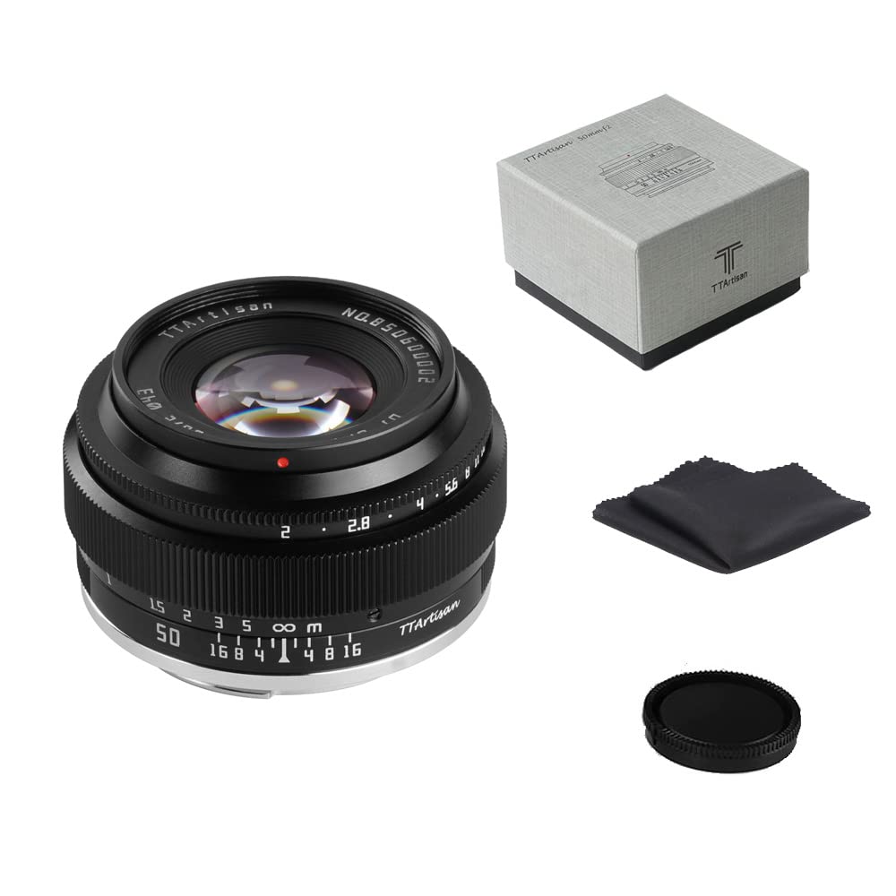 TTartisan 50mm f2 APSC Lens Compatible with Sony E Mount, Bonus