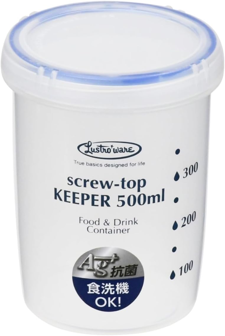 Lustroware Airtight Food Storage Container, Screw Top Lid, 17 oz, BPA-Free