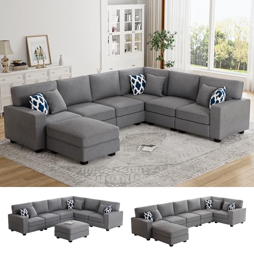 Legend Vansen Modular Sectional Sofa U Shaped Couch with Ottoman