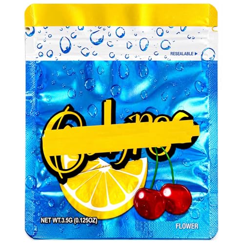 50 Cali Packs 3.5G Mylar Bags Resealable Smell Proof Bag Plastic Baggies Smelly Sealable Smell Proof Mylar Bag Pack Ziplock Packaging Pouches Aluminium Foil Airtight Candy Sandwich Storage