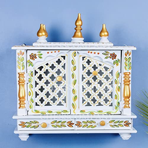 Temple de puja en bois compact prêt à poser pour manque d'espace - 2