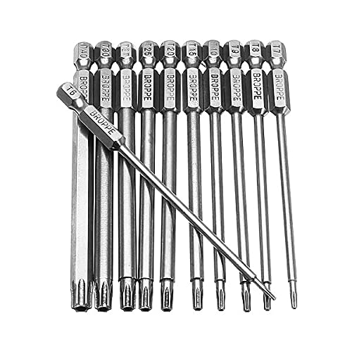 ティーズ ページ 8pcs 6 Inch (150mm) Length 1/4 Inch Hex Shank Torx Head