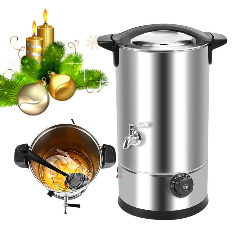 Olla eléctrica antiadherente de cera para hacer velas con soja y cera de abejas, gran capacidad para una fusión eficiente