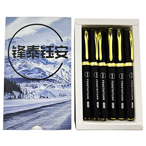 Fengtaiyuan 038P18Pro, Gel Ink Rollerball Pens, Black Ink, Ultra FIne 0.38mm, Writting Pens, Smooth, 18 Pack (Black-0.38mm)