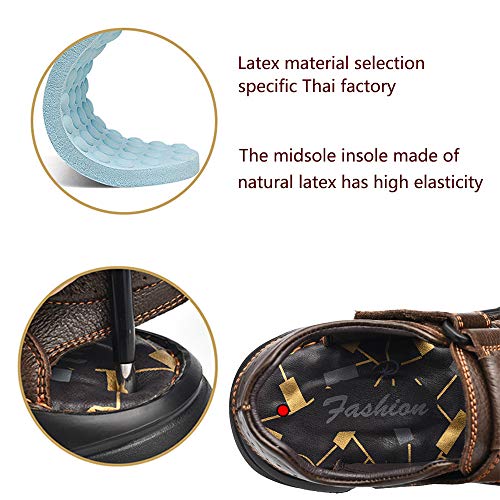 Men's Closed Toe Leather Shoes Outdoor Handmade Adjustable Summer Fisherman Beach Sandals for Men4