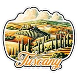 Tuscany Sticker 4 Inch City Travel Souvenir Destination - Waterproof Vinyl Decal for Laptop Water Bottle Car...